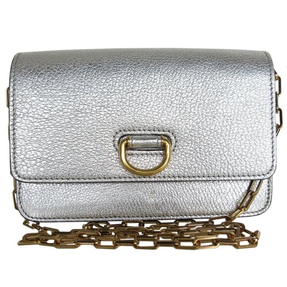BURBERRY Silver Leather Shoulder Bag - Picture 1 of 5